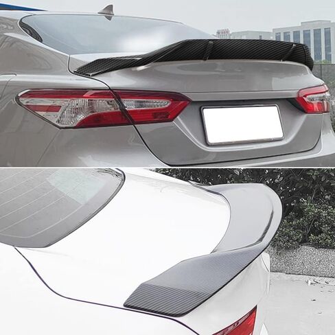 جناح سبويلر الجذع متوافق مع 2018-2024 تويوتا كامري SE XSE LE XLE سبويلر هجين، طباعة ألياف الكربون طراز R in Kuwait