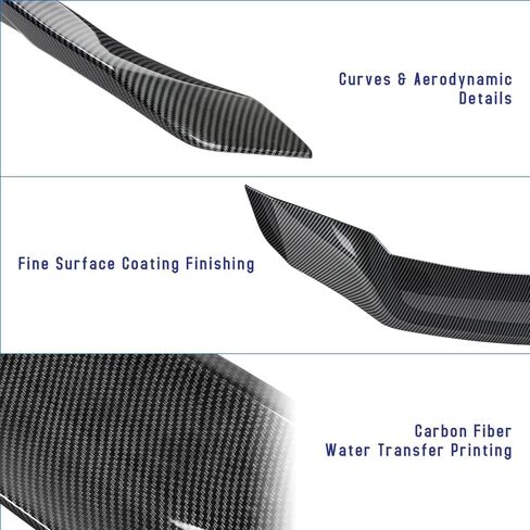 جناح سبويلر الجذع متوافق مع 2018-2024 تويوتا كامري SE XSE LE XLE سبويلر هجين، طباعة ألياف الكربون طراز R in Kuwait