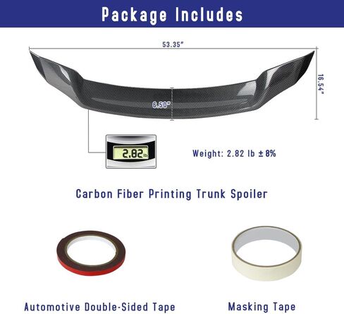 جناح سبويلر الجذع متوافق مع 2018-2024 تويوتا كامري SE XSE LE XLE سبويلر هجين، طباعة ألياف الكربون طراز R in Kuwait