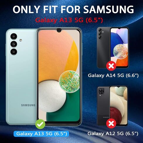 Lesakit 3 Pack Galaxy A14 Screen Protector + 3 Pack Camera Lens Protector, [Anti-Scratch][Full Coverage][Easy Installation] Tempered Glass Screen Protector for Samsung Galaxy A14 in Kuwait