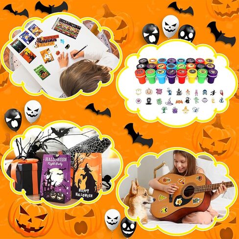242 Pcs Halloween Art and Craft Stationery Kids Gift Set Trick or Treat Party Favor Toy, Classroom Prizes Bulk School Supplies Goodie Bag Stuffers Fillers in Kuwait
