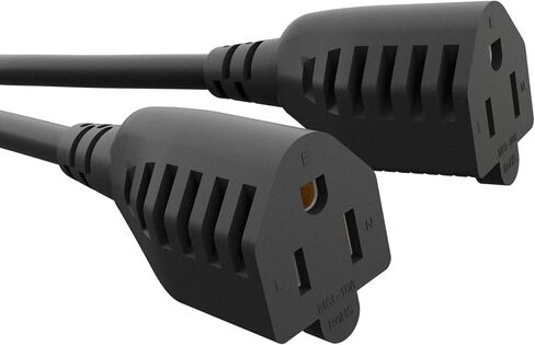 Power Cord Extension and GE 3-Outlet Extender T-Shaped Adapter Bundle in Saudi Arabia
