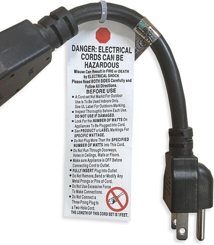 Power Cord Extension and GE 3-Outlet Extender T-Shaped Adapter Bundle in Saudi Arabia