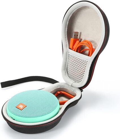 حقيبة سفر صلبة لجهاز JBL Clip 2/JBL Clip 3 مكبر صوت بلوتوث محمول يحمل حقيبة تخزين. يناسب كابل USB - أسود in Kuwait