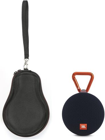 حقيبة سفر صلبة لجهاز JBL Clip 2/JBL Clip 3 مكبر صوت بلوتوث محمول يحمل حقيبة تخزين. يناسب كابل USB - أسود in Kuwait