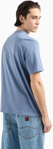 Armani Exchange Men's 1991 Milano/New York Text Creating Central Square on Regular Fit Tee in Saudi Arabia