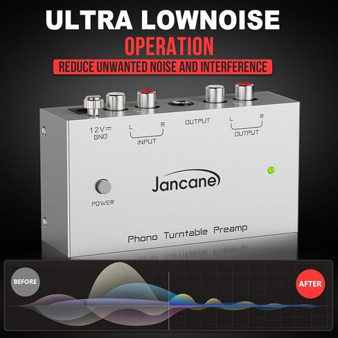 Phono Turntable Preamp, Phono Preamp for Turntable, Record Play, Mini Electronic Audio Stereo Phonograph Preamplifier with RCA Input, RCA/TRS Output, Phono Preamp with 12 Volt DC Adapter in Saudi Arabia
