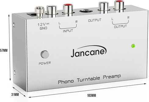 Phono Turntable Preamp, Phono Preamp for Turntable, Record Play, Mini Electronic Audio Stereo Phonograph Preamplifier with RCA Input, RCA/TRS Output, Phono Preamp with 12 Volt DC Adapter in Saudi Arabia