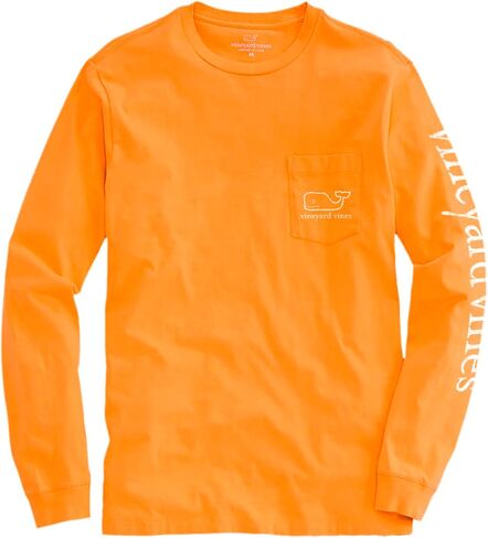 vineyard vines Mens Long-Sleeve Vintage Whale Pocket Tee in Saudi Arabia