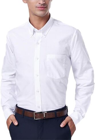 Cotton King Mens Shirts | 100% Cotton Long Sleeve Shirts for Men | Button Down Shirt Men | Oxford Mens Dress Shirt in Saudi Arabia