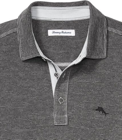 قميص بولو Paradise Cove رجالي بأكمام طويلة من Tommy Bahama (رمادي، X-Large Tall، XLT) in Saudi Arabia