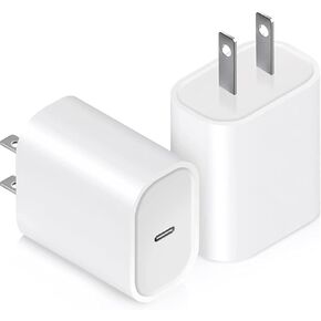 for iPhone Charger USB-C Power Adapter : 20W 2 Packs USB C Wall Charger, Fast Charging Type C Chargers Block Compatible with iPhone 14/13/12/11/Ipad/Ipad Pro