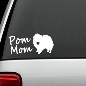A1190 Pomeranian Pom Mom Dog Decal Sticker