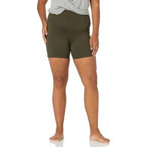 Core 10 Women's All Day Comfort Slim-Fit High-Waist Side-Pocket Booty Yoga Short