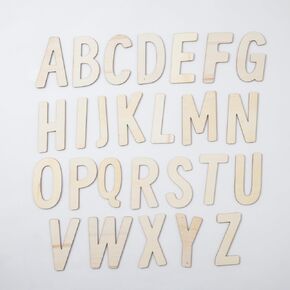 248 Pieces Wooden 4in Alphabet Letters and Wooden Unfinished Wooden Letters Crafts Wooden Letters for Spelling Learning Education