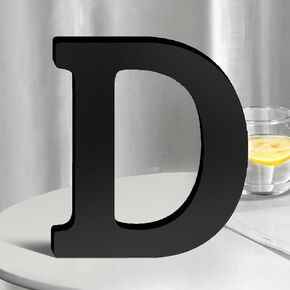 Black Wooden Letters 8 Inch for Wall Decor,Large Unfinished Wood Letters for Home,Wooden Alphabet Letters for Crafts,Standing Garden Board or Room Name Signs DIY Carft (A)