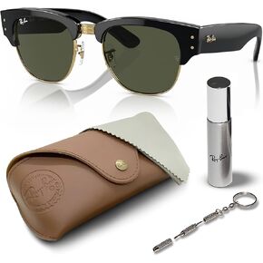 Ray-Ban RB0316S MEGA CLUBMASTER Square Shape Sunglasses With Eyewear Kit Bundle - Adjustable Nose Pads - Square Sunglasses
