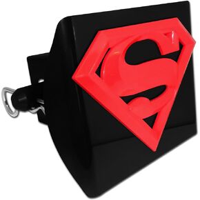 Superman Red and Black Plastic Hitch Cover