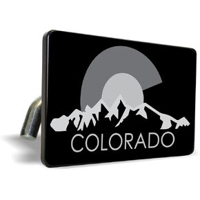 State of Colorado (Design) - Premium Quality Anodized Billet Aluminum Laser Etched UV Resistant Metal Trailer/Tow Hitch Cover for 2" Receivers, Luxury product for Truck, SUV or Car