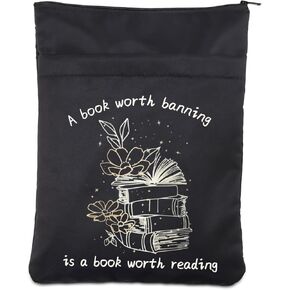 JNIAP Banned Books Lovers Book Sleeve Banning Books Bookish Reading Book Cover Protector Librarian Reader Bookworm Gift