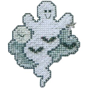 Mill Hill Moonlight Ghost Beaded Counted Cross Stitch Halloween Ornament Kit 2008 Autumn Harvest MH18-8205
