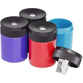 Staedtler Pencil Sharpener, Premium Quality Sharpener with Screw-on lid, Prevents Accidental Openings, Compact Size for Pencil case and Work-Station, 511 63BK (Pack of 3)