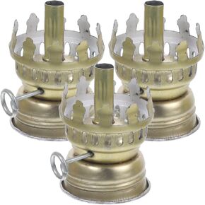 3pcs Kerosene Lamp Accessories Diy Oil Lamp Supply Oil Lamp Burner Oil Lamp Replacement Parts Oil Lamp Wick Holder Replacement Burner Oil Lamp Parts Burner for Kerosene Lamp