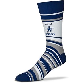 FBF NFL Adult Striped Dress Socks - Premium Quality - Machine Washable - Perfect for Game Day and Everyday Wear (Los Angeles Rams - Blue)