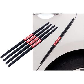 Car Door Protector,4PCS Car Side Door Edge Guards with Silicone Protect car Edge Side Door for All Vehicles (4PCS　Black)