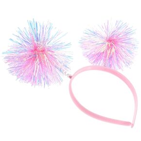 minkissy Sequin Pom Pom Headband for Women Adults - Pink Bopper Accessory