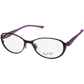 Lightec 7039l للسيدات/النساء مصمم بمفصلات مرنة من الفولاذ المقاوم للصدأ نظارات/إطارات أنيقة راقية (50-15-135، برقوق/أرجواني)