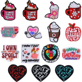 15 Pcs Christmas Silicone Beads Christmas Tree Silicone Beads DIY Silicone Beads Bulk Beads Used for DIY to Make Various Handicrafts, Beaded Pen Lanyards, Bag Pendants Etc(Christmas Topics)