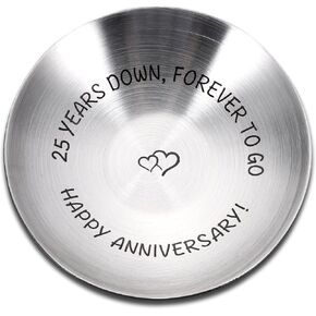 زينة الذكرى السنوية الخامسة والعشرين للزوجين، هدايا الزفاف بالذكرى الخامسة والعشرين، هدايا فضية للذكرى السنوية الخامسة والعشرين للرجال والنساء، صينية مجوهرات الذكرى السنوية الخامسة والعشرين للزوجة، هدية عيد الحب للآباء in Kuwait