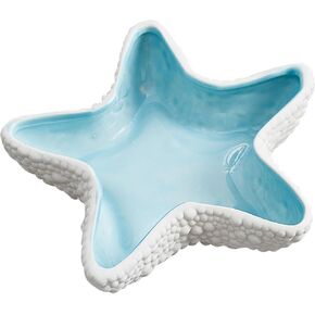 MATIHAY Coastal Jewelry Dish Tray, Conch/Starfish Ceramic Trinket Tray Candy Dishes Jewelry Plate for Rings Earrings Necklaces Organizer for Wedding Birthday Decorations (Starfish)