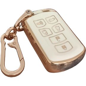 TPU for Toyota Key Fob Cover with KeyChain Fit for Toyota Sienna 2011-2020 Remote Smart Key Fob Shell (for Toyota A)