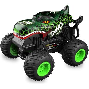 1:20 RC Car for Kids, 2.4GHz Remotes, Red Shark Monster Truck Toys, All Terrain Stunt Remote Control Car with Music, Light, 2 Rechargeable Batteries, Gifts Presents for Boys/Girls Ages 3+