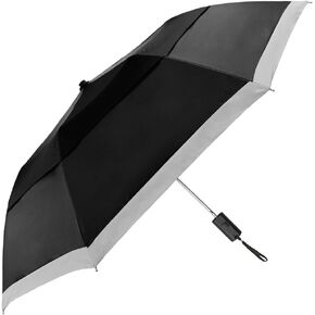 STROMBERGBRAND UMBRELLAS The Vented Lifesaver 42 inch Windproof Automatic Open Stick Umbrella for Rain, Portable Lightweight Strong Wind Vent Fiberglass Folding Travel Umbrella for Men & Women
