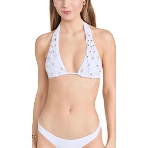 PQ Swim Women's Beaded Brynn Halter Bikini Top
