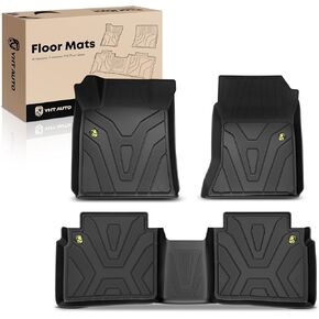 YHTAUTO Floor Mats Fit 2019-2025 Nissan Altima, TPE All Weather Car Mats Waterproof Anti-Slip Odorless Floor Liner, Interior Car Accessories Front & 2nd Row Liner