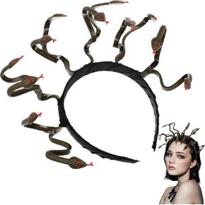 LIFKOME Medusa Snake Headband Greek Headband Medusa Headpiece Hairband for Carnival Masquerade Halloween Cosplay Costume