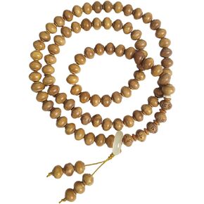 Green Sandalwood Mala Bracelet for Men 108 Beads for Meditation Mala Beads Necklace