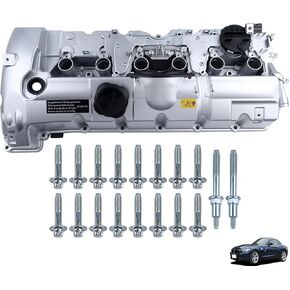 MUCO New Engine Valve Cover Kit Aluminum 264-935 With Gasket Bolts Oil Cap Fit for 125i 128i 130i 323i 325i 328i 328xi 525i 528i 528xi 530i X3 X5 Z4 L6 2.5l 3.0l Engine Petrol Engine 11127552281