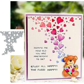 Sweet Heart Background Metal Die Cuts,Valentine's Day Heart Love Cutting Dies Cut Stencils DIY Scrapbooking Decorative Embossing Paper Party Wedding Card Making