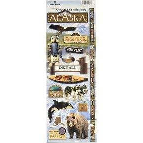 Paper House Productions STCX-0159E Travel Cardstock Stickers, Alaska 2 (1 sheet)