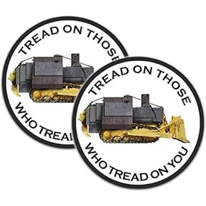Shop Shop Tread On Those Who Tread On You Killdozer Vinyl Stickers for Cars Trucks Laptops Water Bottles Windows Notebooks | Pack of 2 | 3.0 x 3.0 Inch