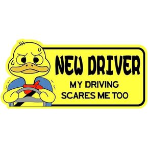 New Driver Please Be Patient Car Window Decal, 8 inches- Car Safety Drive Teen Safe