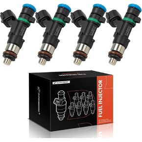 A-Premium Set of 4 Fuel Injectors Compatible with Nissan Altima 2007-2013, Sentra 2007-2012, Rogue 2008-2013, Rogue Select 2014-2015, 2.5L, Replace# 0280158130