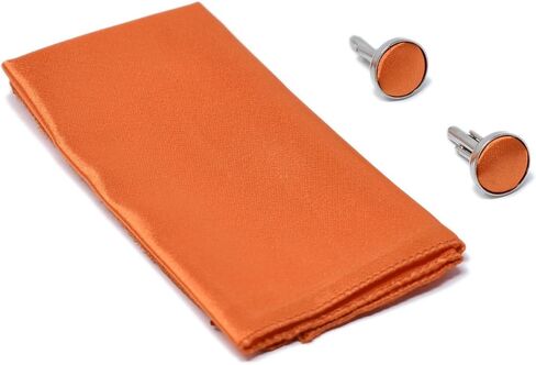 Solid Color Men's Tie, Pocket Square, and Cufflinks matching set in Saudi Arabia