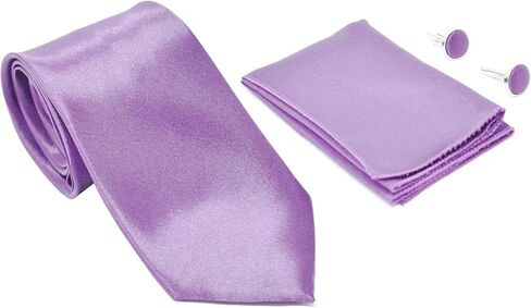 Solid Color Men's Tie, Pocket Square, and Cufflinks matching set in Saudi Arabia