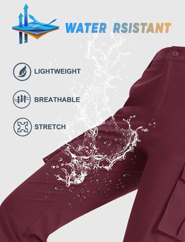 TACVASEN Women's Cargo Capris Lightweight Hiking Capri Pants with Pockets Water Resistant Stretch Golf Travel Outdoor in Saudi Arabia